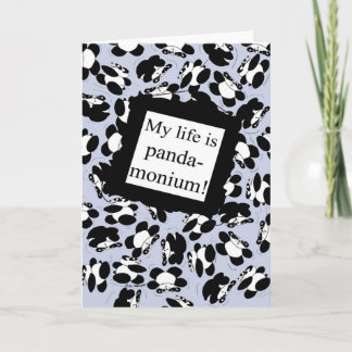 Mitt liv är pandaen-monium - blått kort