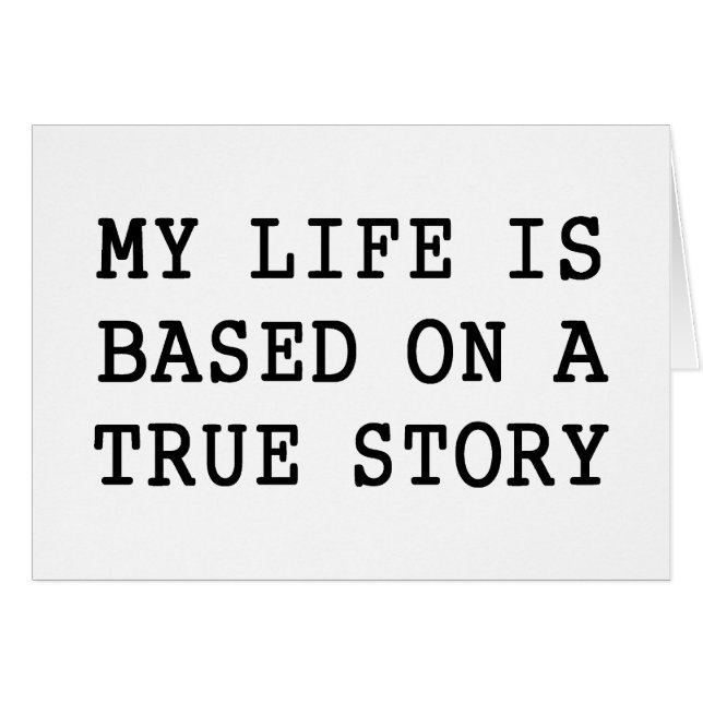 Mitt liv är riktigt hälsningskort (Framsidan Horizontal)