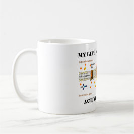 Mitt liv beror på aktivtransport (humorn) kaffemugg