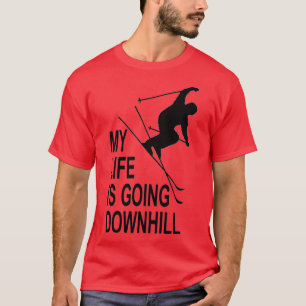 Mitt liv går nedströms Skiier 1 BLK T Shirt
