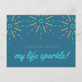 Mitt liv gnistrar Inspirerande citat Vattenfärg Bl Vykort