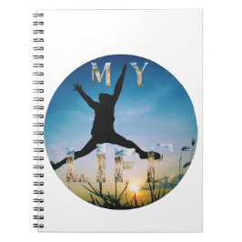 Mitt Liv – Inspirerande Naturdesign Spiral Foto Anteckningsbok