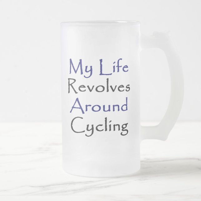 Mitt liv kretsar runt om att cykla frostat ölglas (Höger)