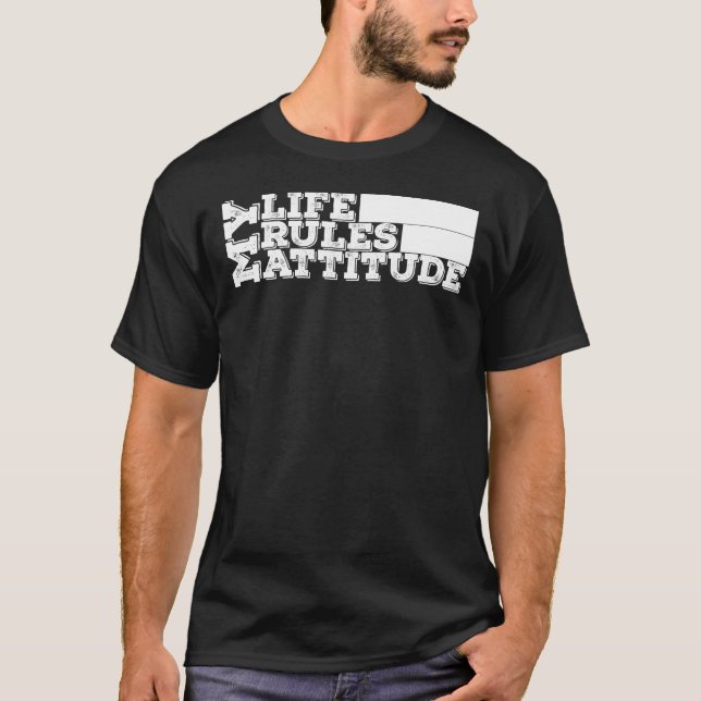 Mitt liv mitt Regler min inställning T Shirt (Framsida)