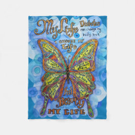 Mitt liv, mitt val Diabetes Anpassningsbar Blanket Fleecefilt