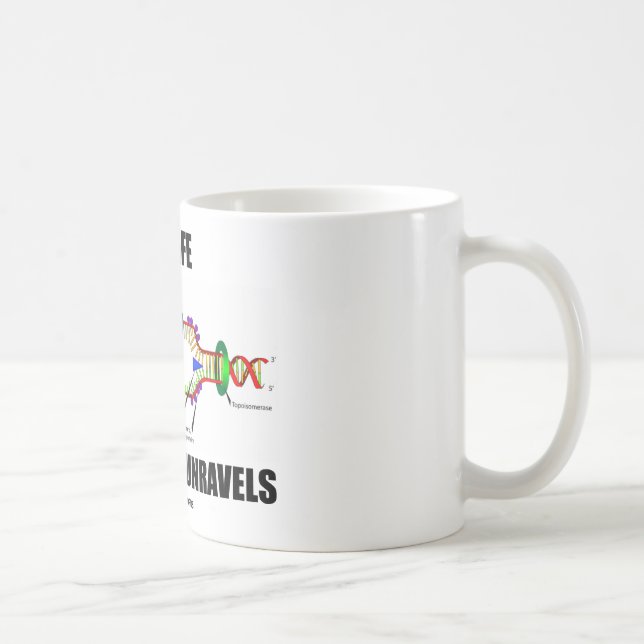 Mitt liv river upp vanligt (DNA-replicationen) Kaffemugg (Höger)