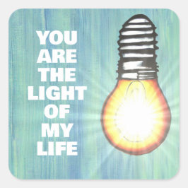 Mitt livs ljus fyrkantigt klistermärke