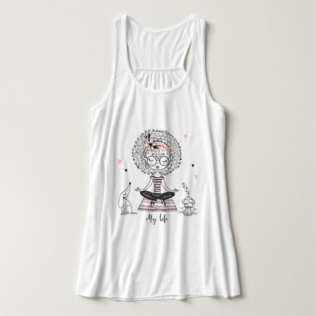 Mitt livstids Tanktop Linne Med Racerback (Design framsida)