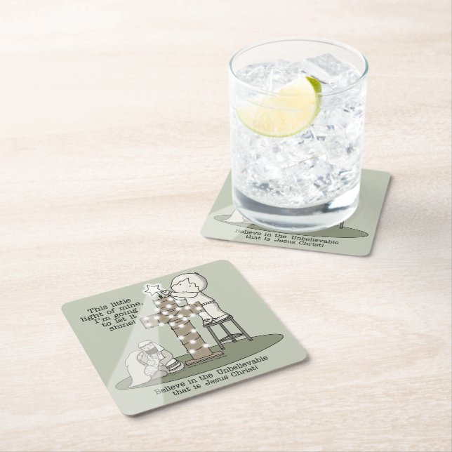 Mitt ljus underlägg papper kvadrat (Insitu)