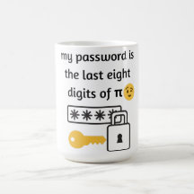 Mitt lösenord är de åtta sista siffrorna i π