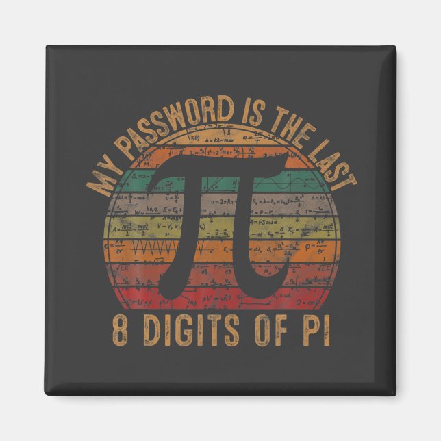 Mitt lösenord är de sista åtta siffrorna i Pi Gift Magnet (Framsidan)