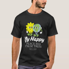 Mitt lycklig ställe har handflatan träd t shirt