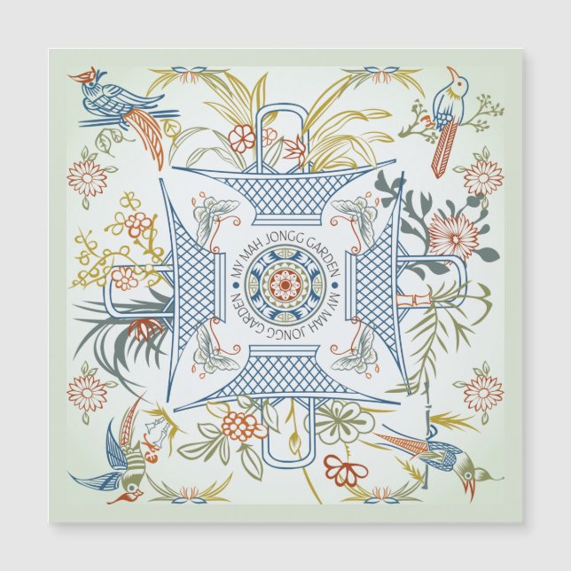 Mitt Mah Jongg Garden Magnetic Card (Framsida)