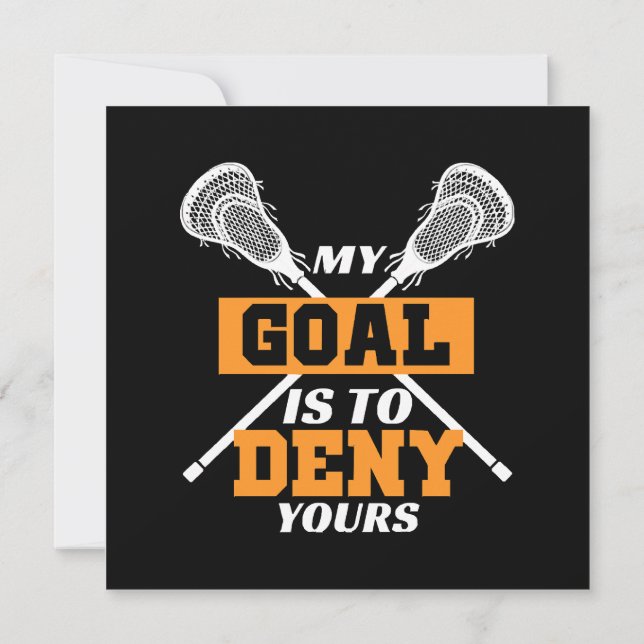 Mitt Mål Är Att Förneka Ditt Lacrosse Inbjudningar (Baksida)