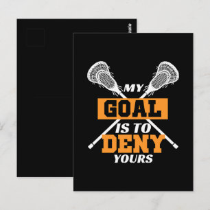 Mitt Mål Är Att Förneka Ditt Lacrosse Vykort