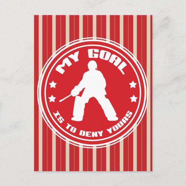 Mitt mål är att förneka er, Fält Hockey Vykort (Framsida)