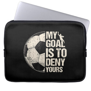 Mitt mål är att neka er konfekt Goalie Distress Laptop Fodral