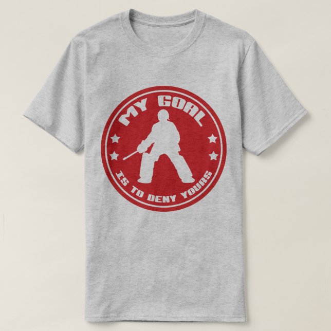 Mitt mål, Fält Hockey Goalie Quote T Shirt (Design framsida)