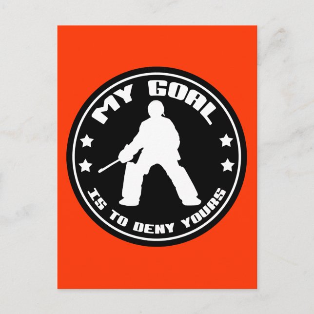 Mitt mål, Fält Hockey (svart) Vykort (Framsida)
