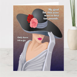 Mitt Mål Roligt Retro Hälsning Kort