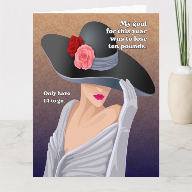 Mitt Mål Roligt Retro Hälsning Kort (Framsida)