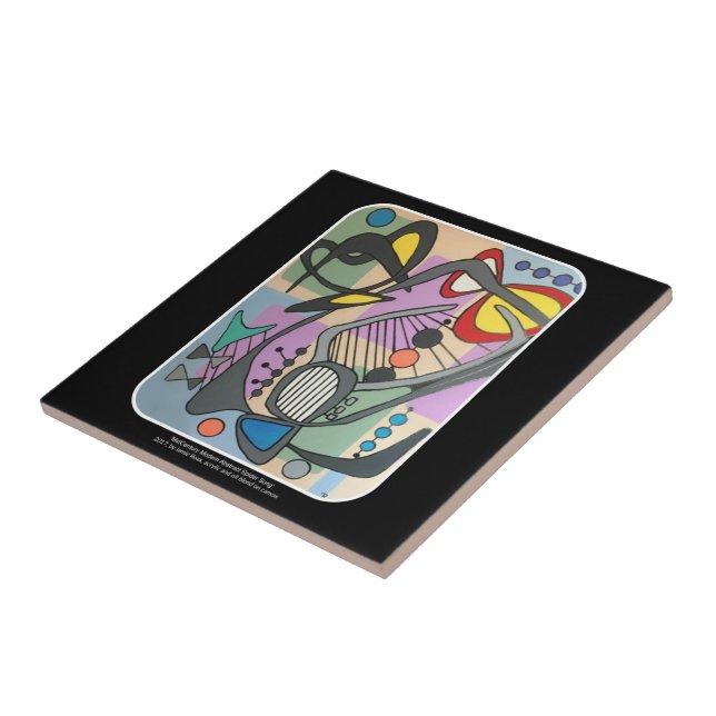 Mitt- målning för sång för århundrademodspindel på kakelplatta (Sidan)