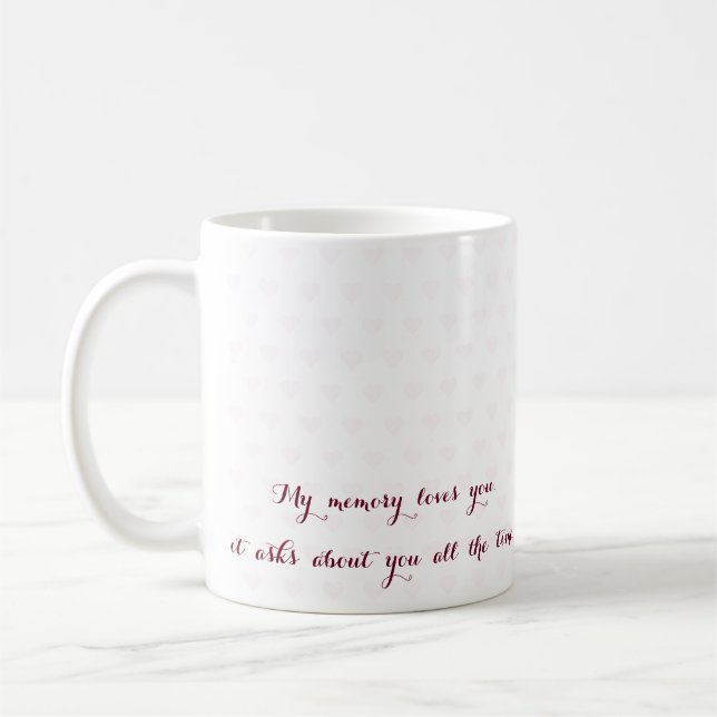 Mitt minne Kärlek du jag missar att du saknar Kärl Kaffemugg (Vänster)