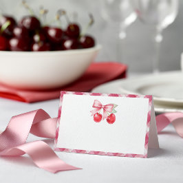 Mitt monteringskort för Cherry Baby Shower Placeringskort
