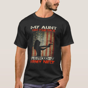 Mitt Moster har ryggen - Proud Army Niece-militär T Shirt