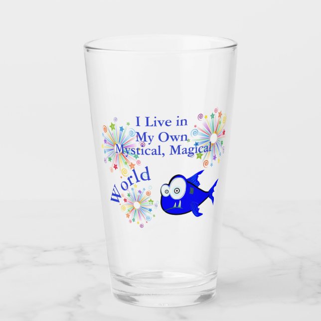 Mitt Mystical Magic World Blue Shark Glass Glaskopp (Framsida)