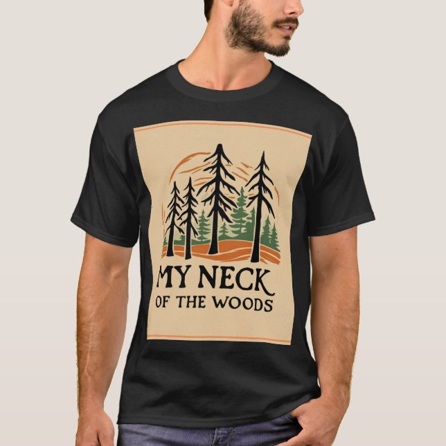 Mitt Nacke i Skogen Basic T-Shirt (Framsida)
