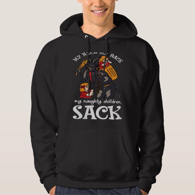 Mitt Nacke, mina stygga barn Sack Krampus S Hoodie (Framsida)