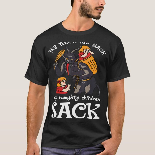 Mitt Nacke, mina stygga barn Sack Krampus S T Shirt (Framsida)