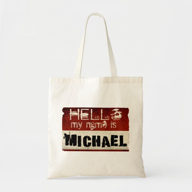 Mitt namn är Michael hänger lös Tygkasse (Framsidan)