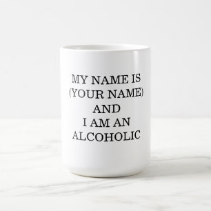 Mitt namn är... Och jag är alkoholist Kaffemugg