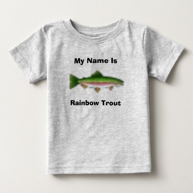 Mitt namn är, regnbågeforellen tee shirt (Framsida)