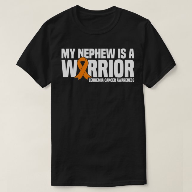 Mitt Nephew är en kriare Leukemi Cancer Awareness  T Shirt (Design framsida)