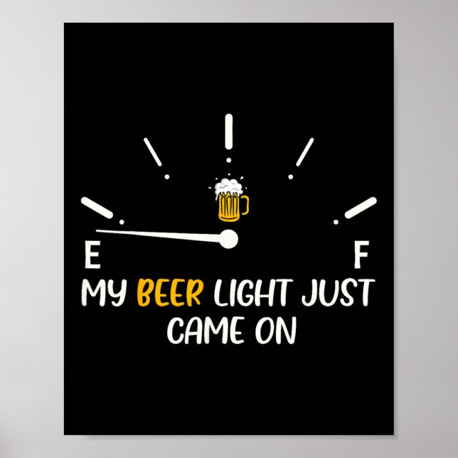 Mitt ölljus kom just på Beer Pappa funny Far&# Poster (Framsidan)