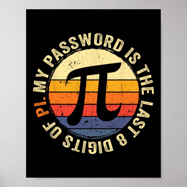 Mitt ord är de sista åtta siffrorna i Pi Math Älsk Poster (Framsidan)