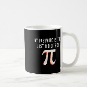 Mitt ord är de sista åtta siffrorna i Pi Math Pi D Kaffemugg