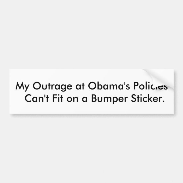 Mitt övergrepp på Obamas politik kan inte passa Bildekal (Framsidan)