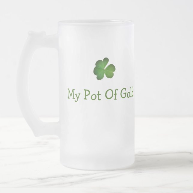 Mitt parti Guld St. Patrick's Day Beer Mugg (Vänster)