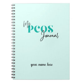 Mitt PCOS Journal Teal Polycystic Ovarian Syndrome Anteckningsbok