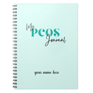 Mitt PCOS Journal Teal Polycystic Ovarian Syndrome Anteckningsbok