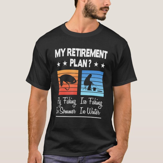 Mitt Pension-plan Flygfiske i  Sommarisfiske T Shirt (Framsida)