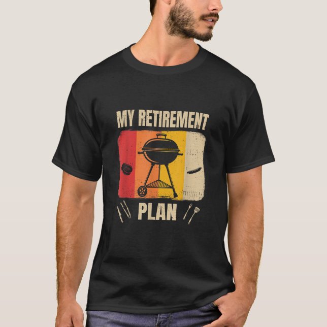 Mitt Pension-projekt BBQ Timer Barbecue 2021-gåva T Shirt (Framsida)