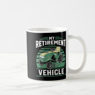 Mitt pensionsfordon Rolig Ride-on gräsklippare Ret Kaffemugg