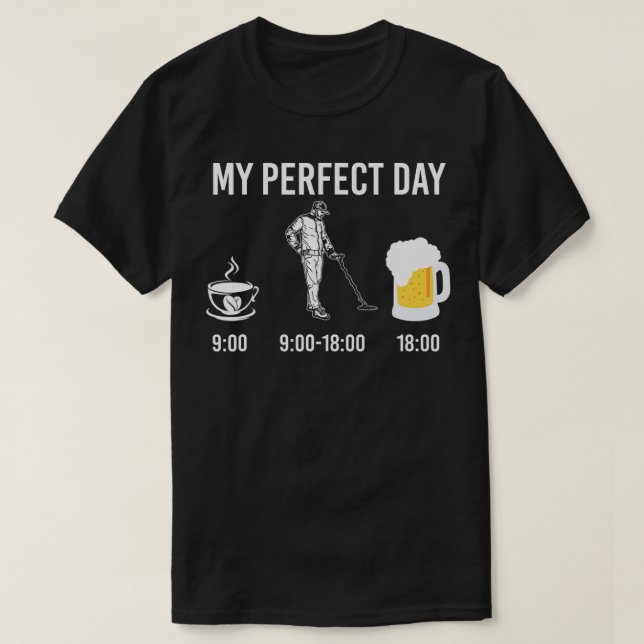 Mitt Perfekt Kaffe-detektor för Metall T Shirt (Design framsida)