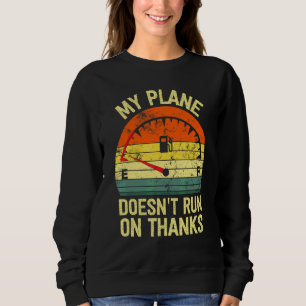mitt plan flyger inte på tack piloter tom tank t shirt