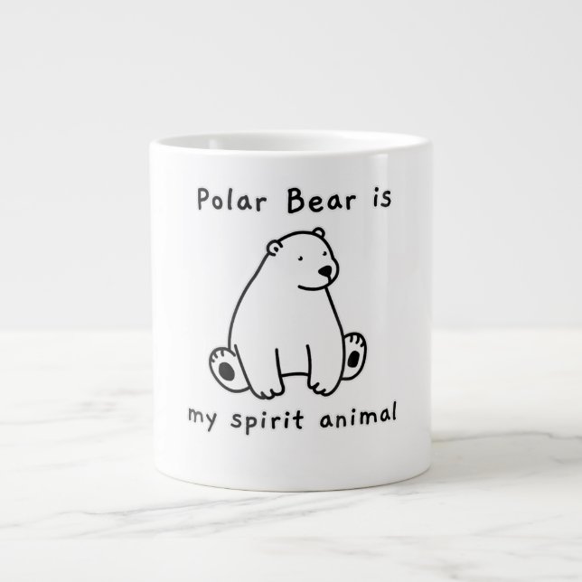 Mitt Polar Bear är mitt andningsben Älskare Jumbo Mugg (Framsidan)